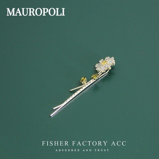 Kẹp Tóc Hoa Hướng Dương zircon Phong Cách Mới Mairopoli [Hàng Có Sẵn]