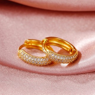 Bông Tai Mạ Bạc 925 Đính Đá Zircon Đơn Giản Thời Trang Cho Nữ