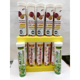 [20 viên] Viên sủi Actiso Pluss , multivitamin  chanh leo , cam .bổ gan lợi mật, thông tiểu , bổ sung vitamin .