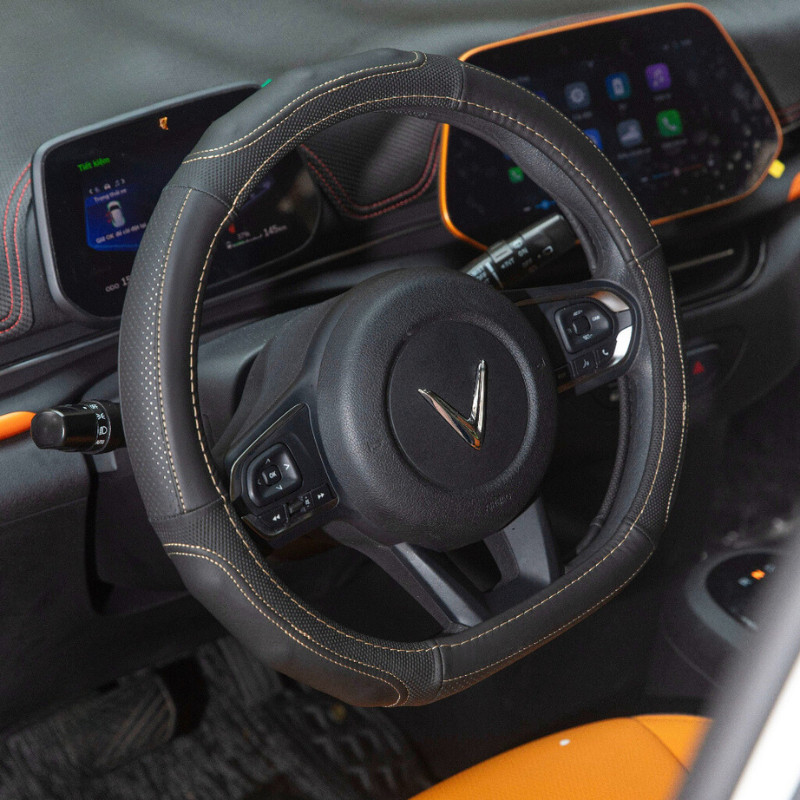 Bọc Vô Lăng DCUT xe điện VINFAST VF3, VF8 , VF9 , VF5 , VFe34, VF6, VF7, KIA Seltos, Sonet, Carens da thật bh 2 năm