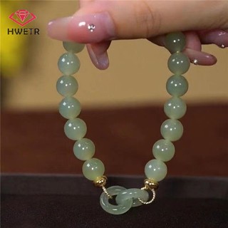 Vòng đeo tay HWETR dạng chuỗi hạt may mắn phong cách cổ điển thời trang dành cho nữ