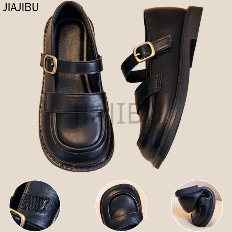Giày Trẻ Em Từ 3-12 Tuổi Korean Girl Platform Mary Jane Shoes Non-slip Soft-soled Peas Shoes Cute Girls Small Leather Shoes Fashion Kids Shoes Children's Doll Shoes Giày Đồng Phục Học Sinh Tiểu Học Giày Khiêu Vũ Bé Gái Giày Đi Học Giày Đế Bệt Trẻ Em
