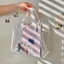 Túi Tote ESSENCEH, Tay Cầm Túi Mua Sắm Trong Suốt, Túi Bảo Quản Chống Thấm Nước PVC