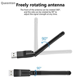 Queenten MT7601 USB WiFi Adapter 150Mbps Thẻ mạng không dây RTL8188 Card mạng Bộ thu Wi-Fi cho máy tính để bàn Máy tính xách tay 2.4GHz QT