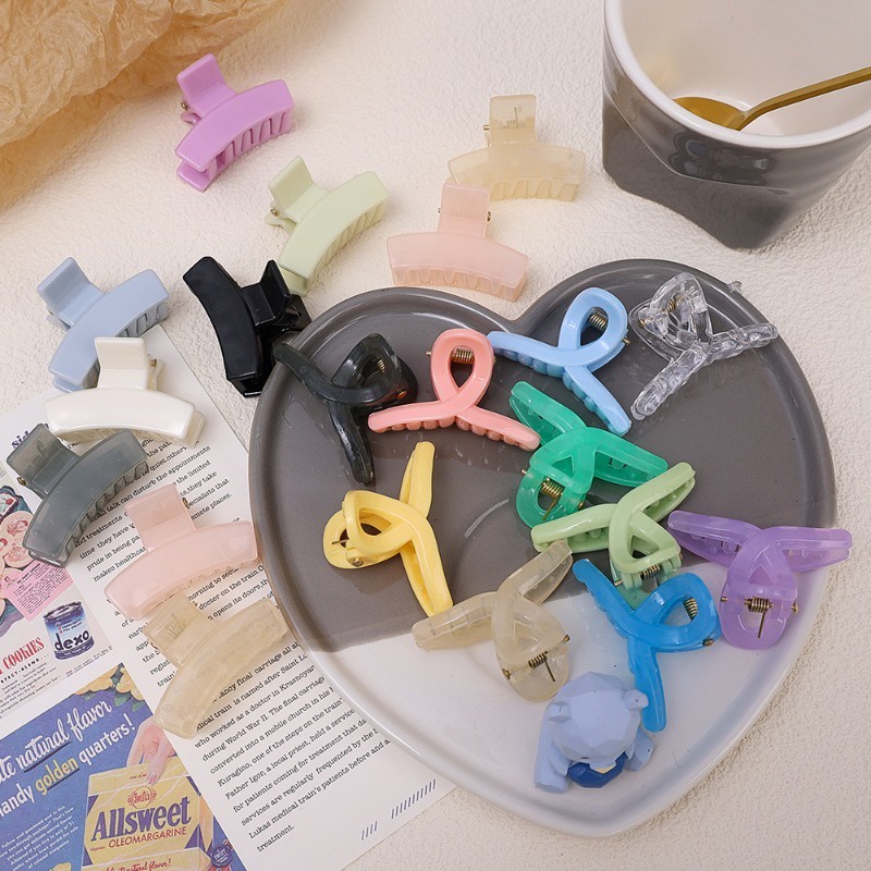 [featured] Kẹp Tóc Nhỏ Đơn Giản / Kẹp Tóc Cá Mập Bằng acrylic Thanh Lịch / Kẹp Tóc Nhỏ Mùa Hè / Kẹp Tóc Mái Nhỏ Thời Trang
