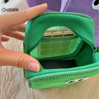 Túi Lưới Đựng Đồ Trang Điểm Màu Kẹo Ngọt Họa Tiết Đôi Mắt To Dễ Thương