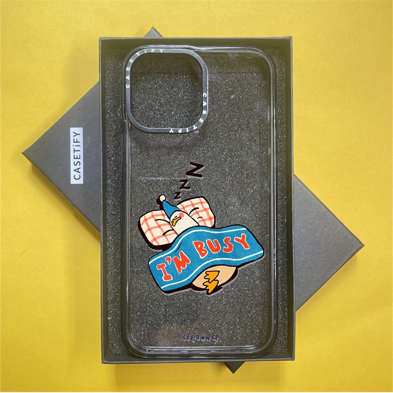 Ốp Điện Thoại tpu acrylic Cứng Trong Suốt Viền Đen Từ Tính Cho iphone 11 12 13 14 15 pro max x 'M so busy