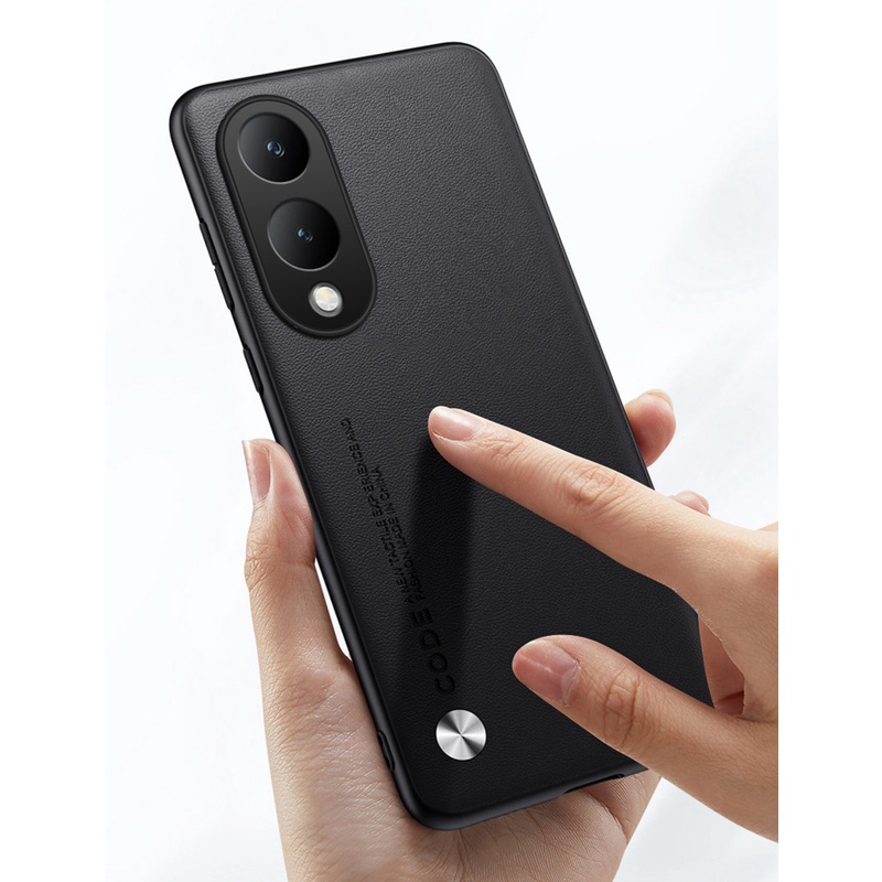 Dành cho Vivo Y17s Họa tiết da thời trang Ốp điện thoại bảo vệ khung TPU mềm