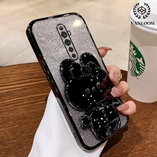 ốp lưng oppo reno 2z reno2 f reno 2 Ốp Điện Thoại Silicon Mềm Mạ Điện Họa Tiết Thỏ Lấp Lánh Chống Rơi Cho oppo reno 2z reno2 f reno 2