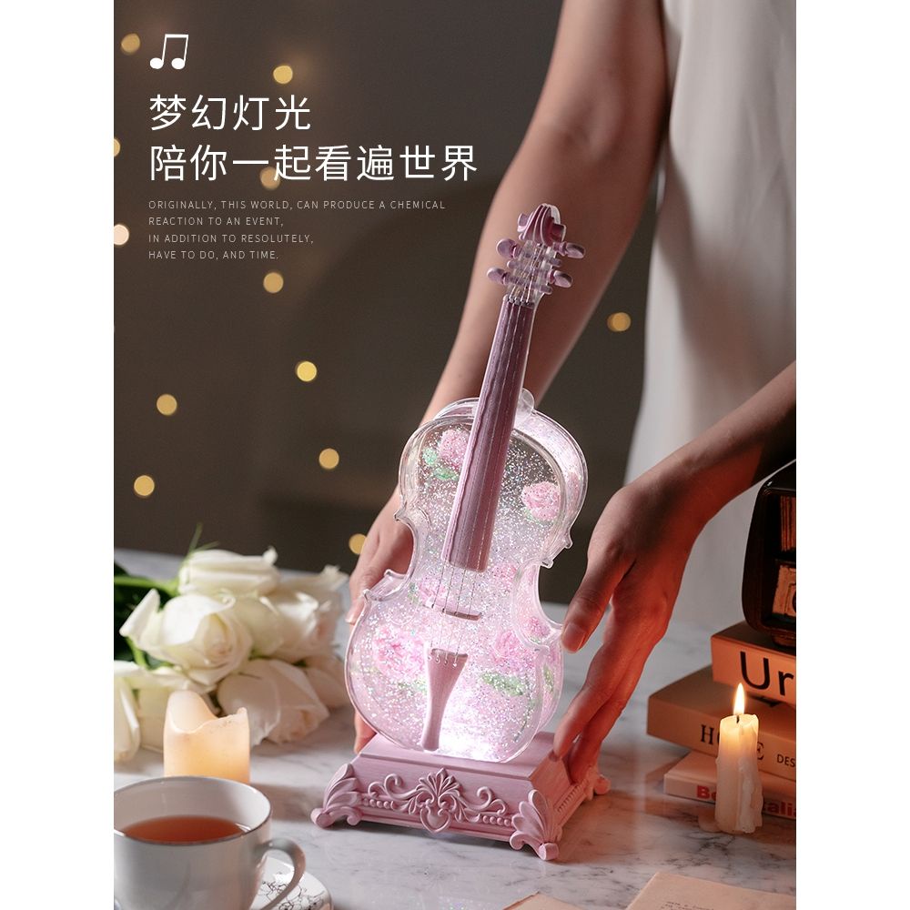 Hộp Nhạc Hình Đàn violin Kết Nối bluetooth Sang Trọng