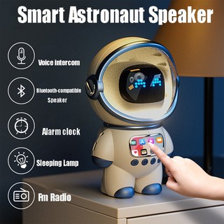 Loa bluetooth Kiêm Đồng Hồ Báo Thức Thông Minh Hình Phi Hành Gia Sáng Tạo