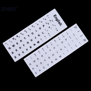 Nhãn dán thay thế bàn phím JINHF màu trắng trên màu đen Bất kỳ máy tính PC Laptop HOT