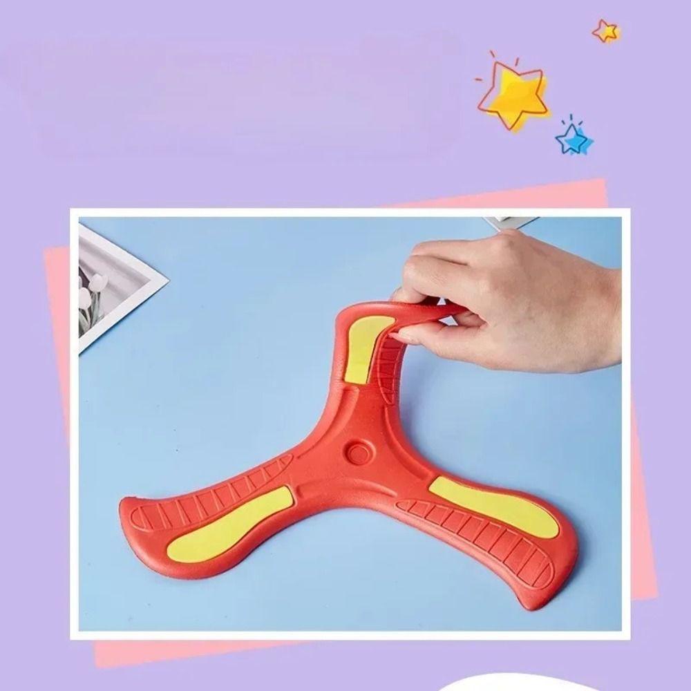 GOODH Trẻ em Boomerang, Boomerang phát sáng tương tác EVA mềm, Quà tặng giải nén câu đố 360 độ Quay trở lại Spinner Ba lưỡi dành cho trẻ em