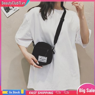 Thời Trang Túi Đeo Chéo mini Bằng Vải Bạt Ghép Mảnh Dành Cho Bạn Nữ