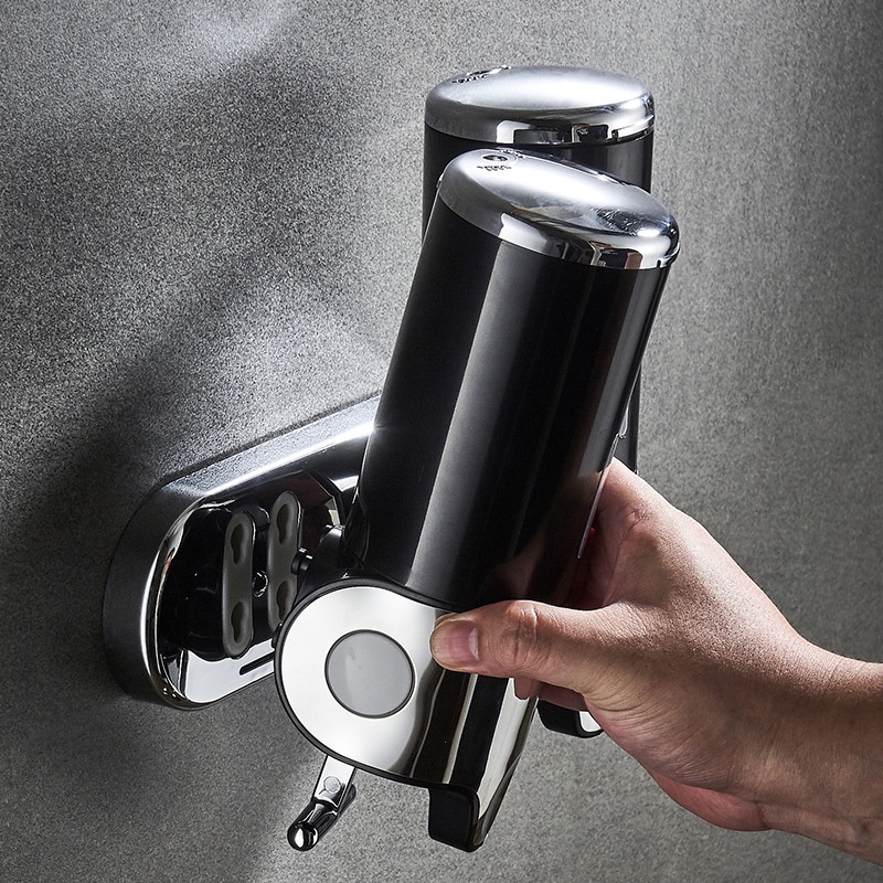 Hộp đựng xà phòng lỏng/nước rửa tay treo tường cho phòng tắm, dùng cho dầu gội/gel tắm