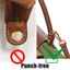 Dây da thật NORDICLIFE, Khóa chuyển đổi dây đeo vai không đục lỗ, Khóa treo chuyển đổi thay thế cho Longchamp
