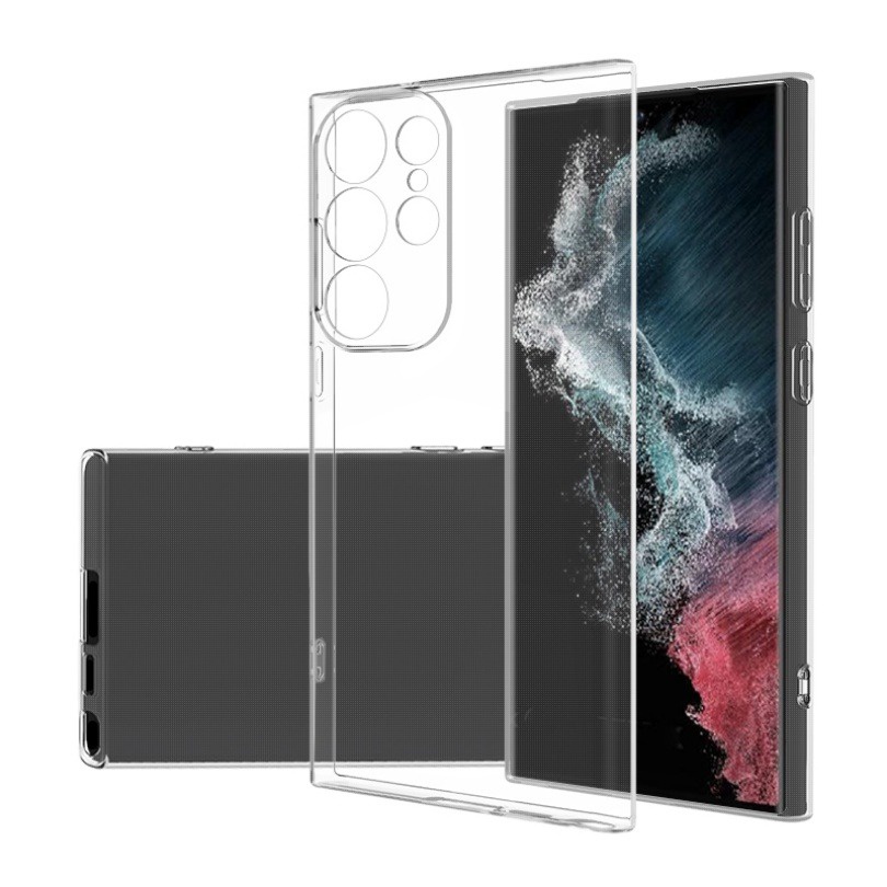 Ốp Điện Thoại TPU Mềm Trong Suốt Cho Samsung Galaxy S24 Ultra S24 Plus S23 FE A05 A05S A15 A25 A35 A55 M14 M54