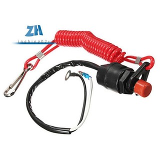 Thuyền Động Cơ Khẩn Cấp Kill Stop Switch Cho Yamaha / Tohatsu Outboard Stop Kill Switch Cắt Công Tắc Với Dây Buộc An Toàn