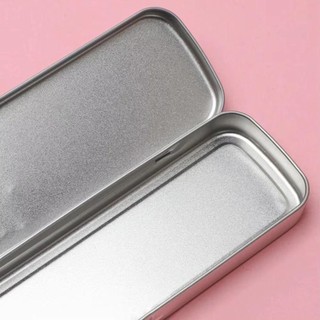 METALWRK 1 Cái Hộp Bút Kim Loại, Hộp Thiếc Hình Chữ Nhật Rộng Rãi, Bút Máy Đa Năng Sinh Viên Văn Phòng Phẩm