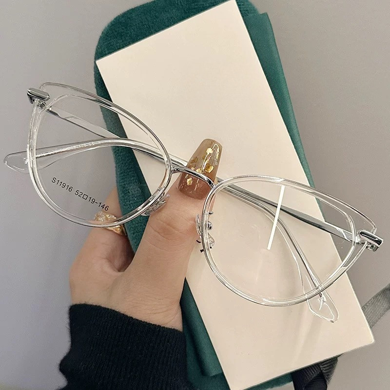 Chặn ánh sáng xanh Ống kính có thể thay thế Kính máy tính Khung kim loại nửa Unisex Chống bức xạ | BigBuy360 - bigbuy360.vn