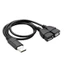WU USB 2 0 Adapter Dây Đôi USB Nữ Y Splitter Dây Cáp Thưởng Thức Sạc Và Truyền Dữ Liệu Cho Đèn Quạt USB