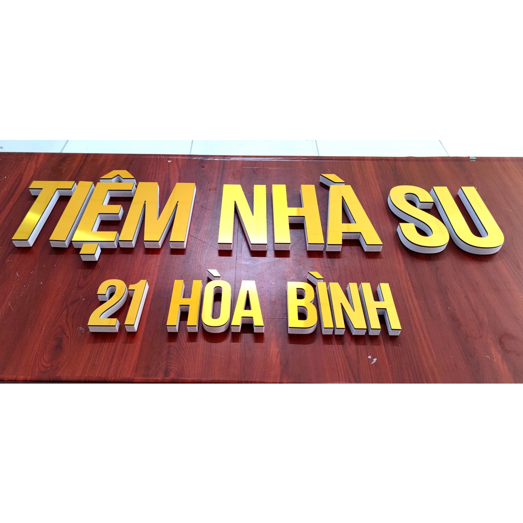 Chữ NỔI cao 10cm / 20cm TRÁNG GƯƠNG Dán Tường, Biển Quảng Cáo