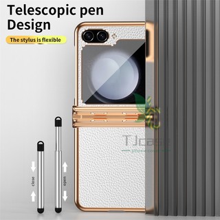 Bao Da Điện Thoại Nắp Gập Có Ngăn Đựng Bút Cảm Ứng Cho samsung galaxy z flip 5 z flip 4 3