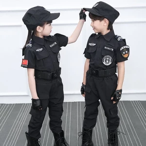 💕Chỗ💕 Quần Áo Trẻ Em Trang Phục Quần Áo Cho Bé Gái 3 Đến 14 Tuổi Cảnh Sát Đặc Biệt Trang Phục Mới Lạ