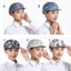Mũ đầu bếp ESSENCEH, Dịch vụ thực phẩm Cotton Mũ làm việc chống bụi, Phụ kiện in vải kèm tóc Nấu ăn Mũ vệ sinh Nhà hàng khách sạn