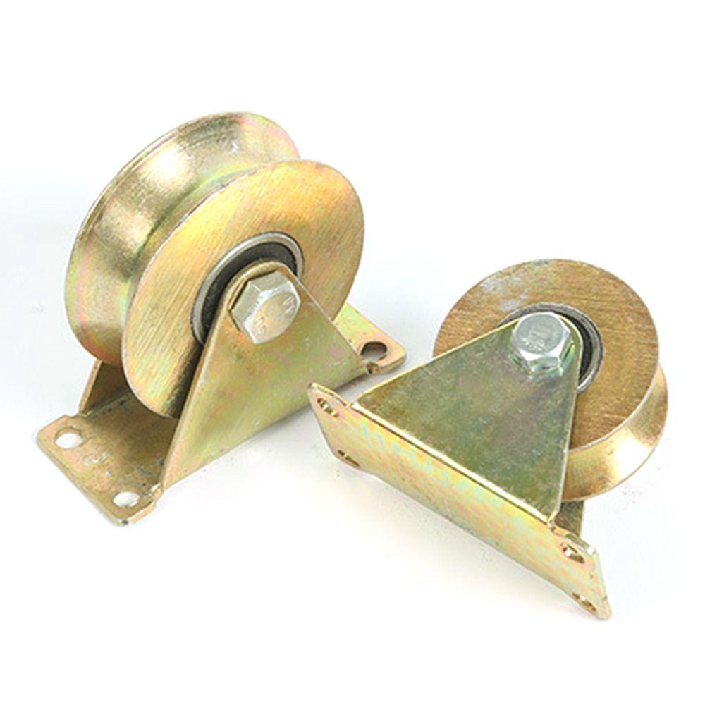 NORDICLIFE 1 Chiếc Ròng Rọc Mang, Con Lăn Cửa Trượt Bánh Xe Hình Chữ U / V / H, Màu Mạ Phần Cứng Nhà Thép Không Gỉ Cứng Bánh