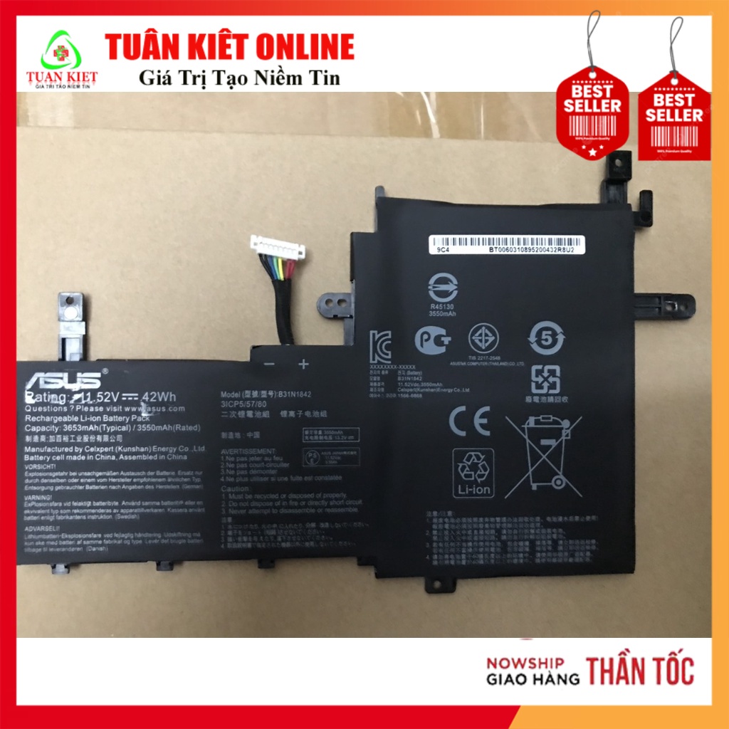 Pin Asus VivoBook 15 F513 M513 K513 S513 X513 S15 S531F X531 B31N1842 ...