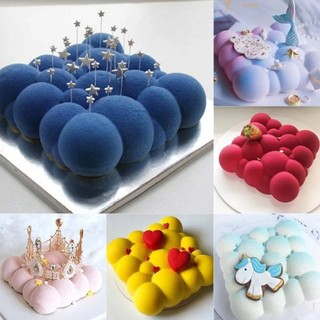 Khuôn Bánh Silicone Hình Đám Mây Làm Món Tráng Miệng Mousse Khuôn Tự Chế 3D Bánh Brownie Voan Xốp Dụng Cụ Nướng Bánh