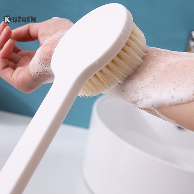 Kuzhen Bàn Chải Tắm Chà Lưng Tẩy Tế Bào Chết Mát Xa Cơ Thể Tay Cầm Dài