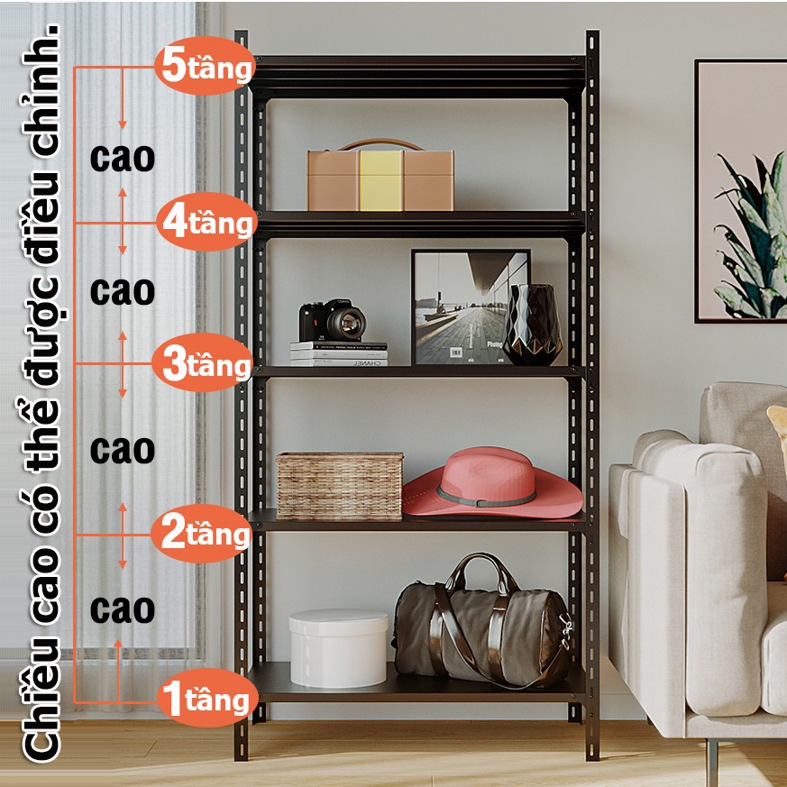SUNNY Kệ Sắt V lỗ đa năng 3/4/5 tầng lắp ghép đựng đồ Nhà tổ chức nhiệm vụ nặng nề