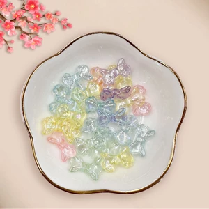 Bộ 30 Hạt Xỏ Hình Nơ Bằng Chất Liệu ab Trong Suốt Lấp Lánh Kích Thước 8.7 * 14.7mm Dùng Trang Trí Điện Thoại