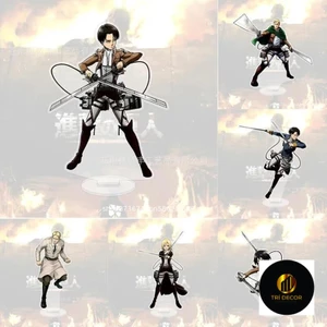 Mô hình Standee Hot Anime Attack on Titan Eren Jaeger k Levi Ackerman Erwin Smith Phụ kiện trang trí để bàn góc học tập