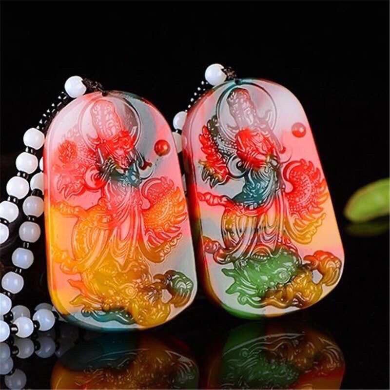 Topaz Mặt Dây Chuyền Hình Rồng / Gà / Rồng / Máu Ngọc Bích Nhiều Màu Sắc Cho Nam Và Nữ
