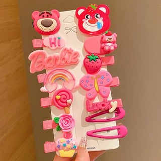 Set 14 Kẹp Tóc Gấu LOTSO Gấu Dâu Cho Bé Gái Siêu Dễ Thương
