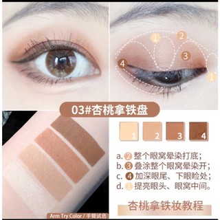 Bảng phấn mắt MIN SHZEE, phấn mắt nội địa trung makeup tông cam hồng nâu
