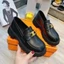 Giày moca nữ da mềm tag đồng chữ x, Loafer nữ kiểu dáng thời trang, giày đốc nữ đế cao 4cm phong cách
