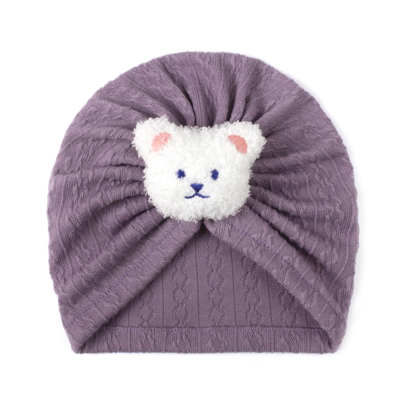 Dasbsug Mũ Turban Hợp Thời Trang Mũ Beanies Chắc Chắn Chống Gió Trẻ Sơ Sinh Thu Đông Mũ nón