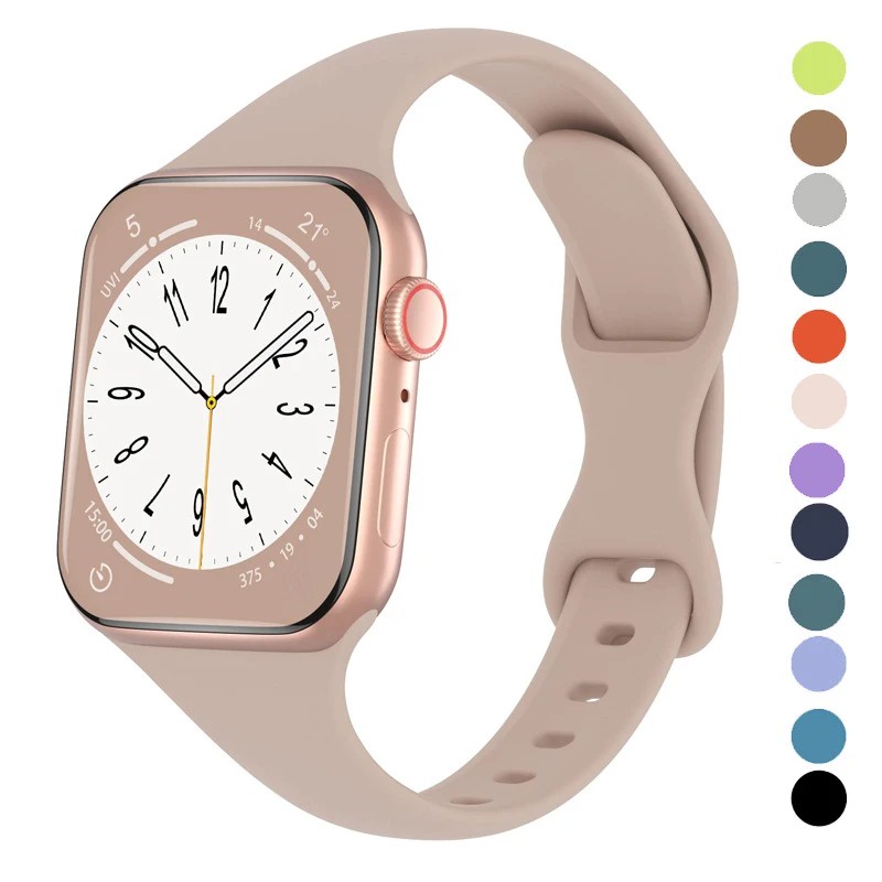 Vòng silicon cho Apple Watch Band Ultra 3 2 49mm Series 11 10 9 45mm 41mm 44mm 40mm 42mm 38mm Vòng đeo tay dây thun iWatch 8 7 6 5 4 3 2 1 Dây đeo