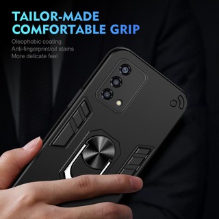 Ốp Điện Thoại Cứng Viền TPU Dẻo Mỏng Nhẹ Kèm Giá Đỡ Nhẫn Từ Tính Chống Sốc / Rơi Cho OPPO A74 4G / 5G A95 4G