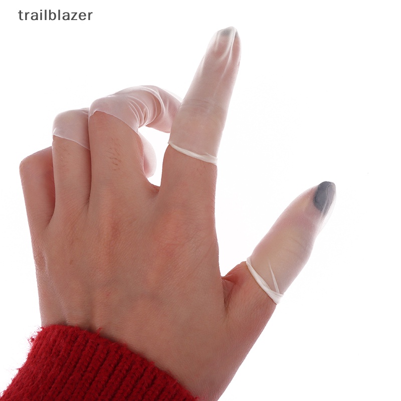 Set 100 Găng Tay Cao Su Latex Bảo Vệ Ngón Tay Chống Tĩnh Điện Dùng Một Lần Tiện Lợi Mới