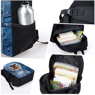 Ba lô Snoopy Dung tích lớn Chống thấm nước 16 inch In một mặt Bé trai và Bé gái Túi đi học đa chức năng Quà tặng cho du lịch