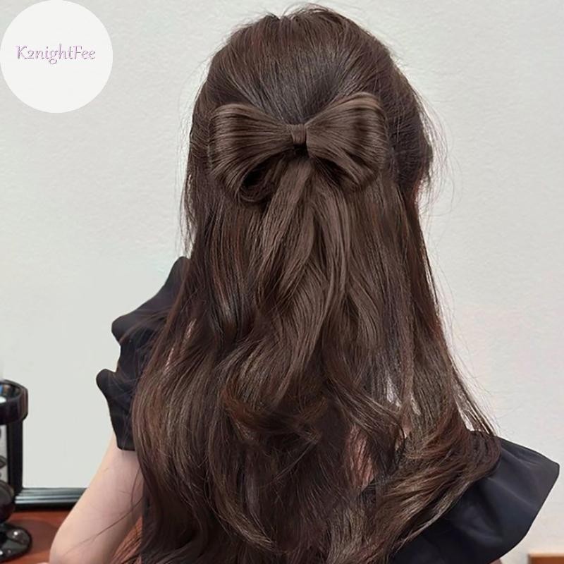 K2nightfee Tổng Hợp Nơ Bun Chignon Với Xoăn sel Chịu Nhiệt Tự Nhiên Giả Phụ Kiện Tóc Lông Tơ Nơ Tóc Giả Dụng Cụ Tạo Kiểu VN