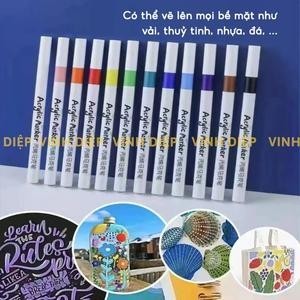 Bút Sơn Màu Acrylic Marker, Màu Tô Trên Mọi Chất Liệu, Màu Vẽ