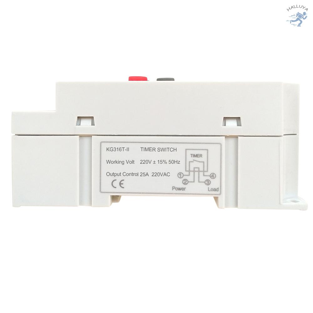 AC 220V 25A Digital Programmable Timer Din Rail Electronic Timer Time Switch Controller with LCD Display Clock