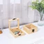 GUSTAVA 1 / 3 Hộp Gỗ Gói, Màu Sắc Tự Nhiên 3.5 '' X 3.5 '' X 1.8 '' Hộp Gỗ Lưu Trữ Trực Quan, Hộp Bảo Quản Gia Đình Bằng Gỗ / Thủy Tinh Có Thể Phục Vụ Văn Phòng