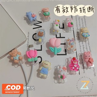 Kẹo Dễ Thương Hoạt Hình 3D Búp Bê Dữ Liệu Cáp Bảo Vệ Dây Sạc Chống Vỡ Bảo Vệ Đa Năng Phụ Kiện Điện Thoại Cười Bảo Vệ Cáp